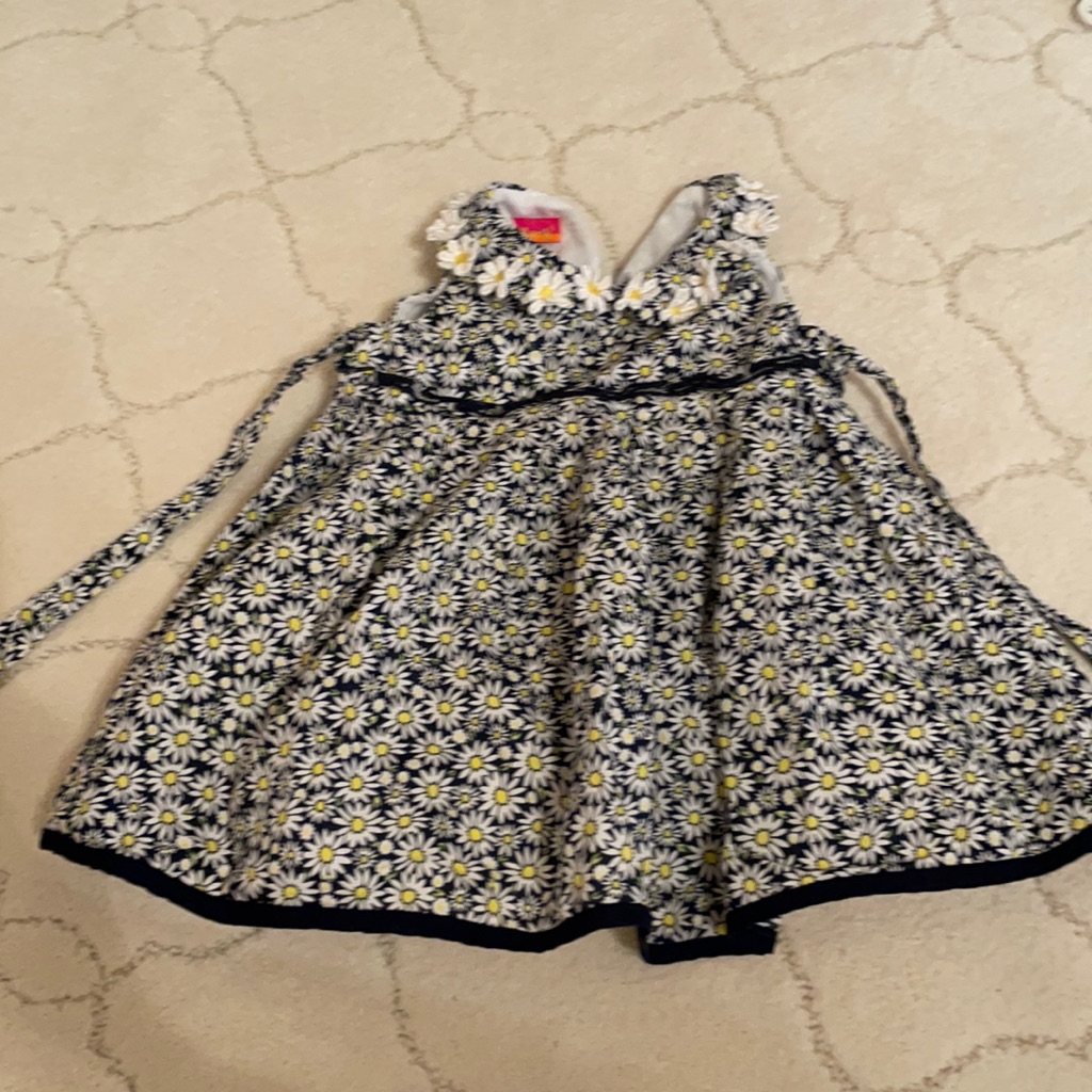 Daisy Dress With Daisy Detailed Collar Daisy Dress With Daisy Detailed Collar